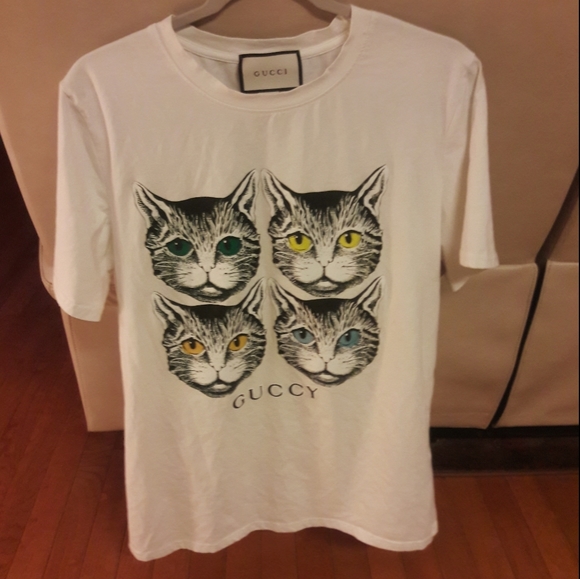 gucci cat tee